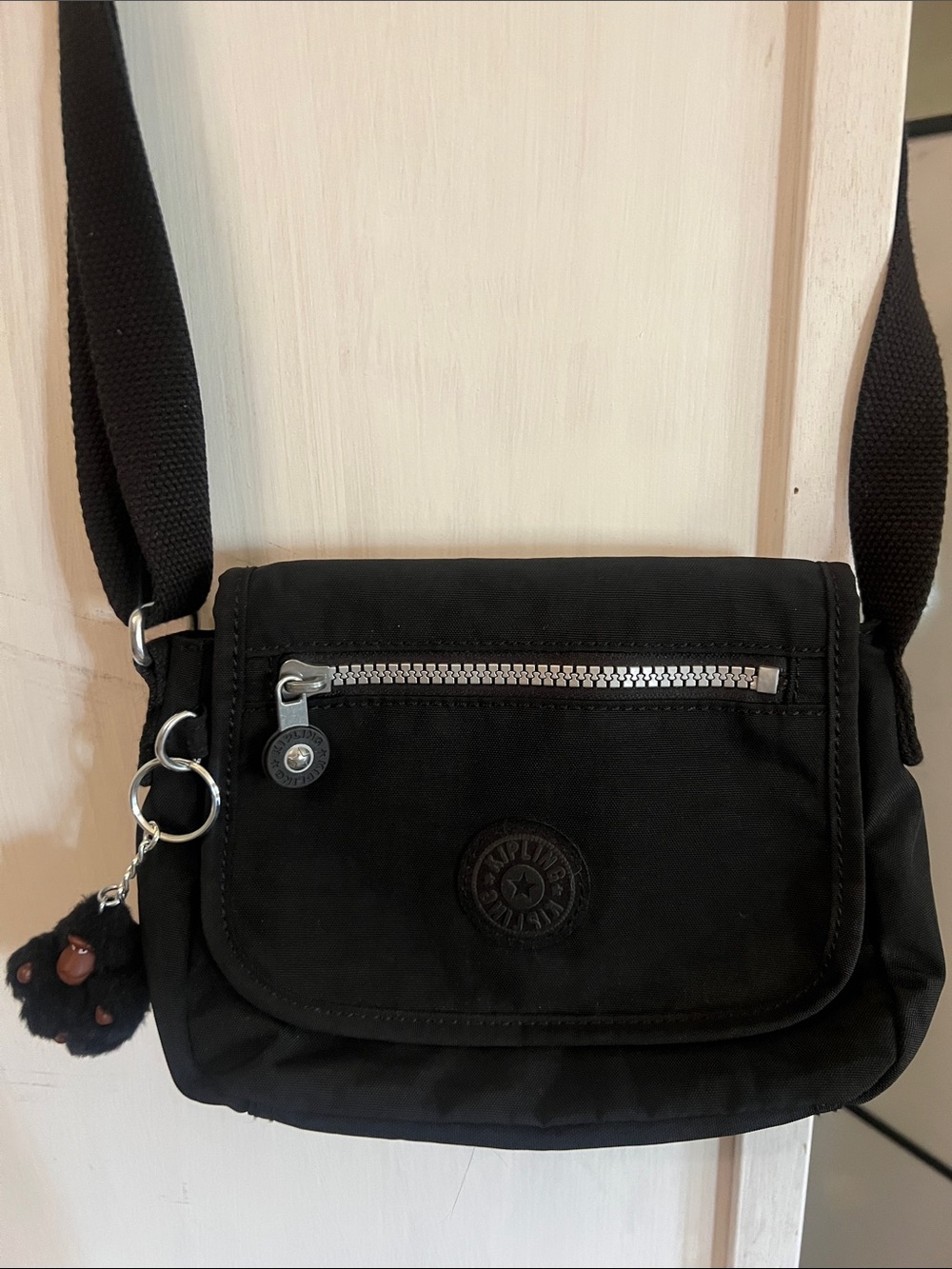 Like new Kipling Black Mini Flap Crossbody